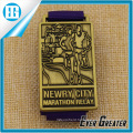 Custom Golden Running a Marathon Medal Newry City